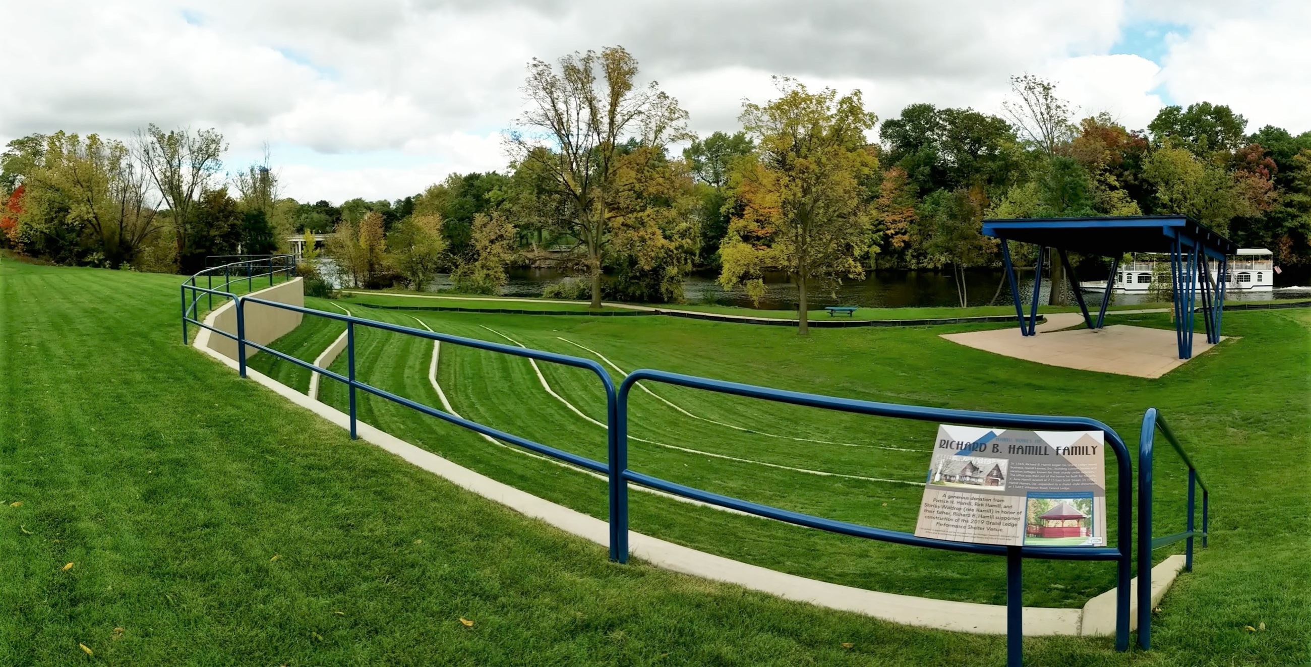 Performance Shelter with Seating and Riverboat